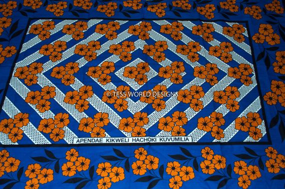 Buy Authentic African Kanga Wax Print Fabric Online from India